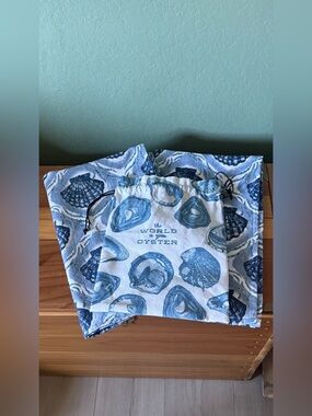 Sigrid Olsen Home Coastal Shell Hand Towels Set of 2 & Oyster Bag Sparkle
